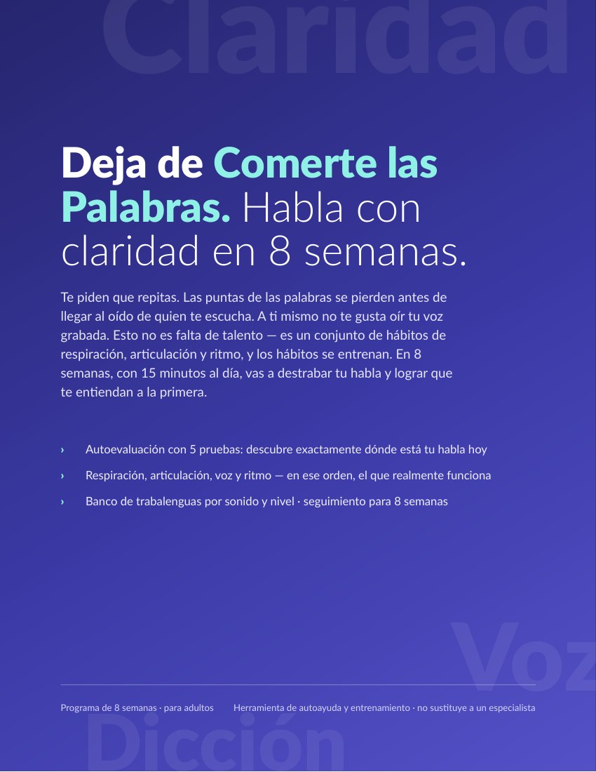 Portada real de Deja de comerte las palabras